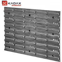 Kadax Gereedschapswand, opbergsysteem van PP-kunststof, wandrek in verschillende maten, werkplaatswandrek met opbergbakken en gereedschapshouders (116 x 39 cm)