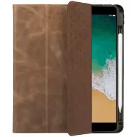 Rosso Elite Hoes Geschikt voor Apple iPad 10.2 / Pro 10.5 - 2-in-1 Echt Leer Book Case en Back Cover - Magnetisch Uitneembaar Hoesje - Beschermhoes Bruin