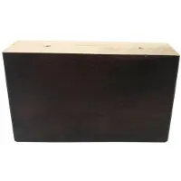 Furniture Legs Europe Meubelpoot bruin rechthoek 15 bij 5 cm en hoogte 9 cm van massief hout