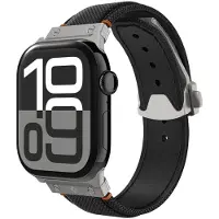 Spigen Classic Fit Bandje Geschikt voor Apple Watch 1/2/3/4/5/6/7/8/9/10/SE/Ultra 49MM / 46MM / 45MM / 44MM / 42MM - Zwart