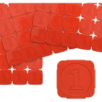Combicraft plastic breekmunten met getal 1 in rood - per 1000 munten