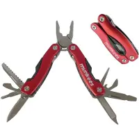 Munkees Stainless Steel Multi Tool Red Multitool Red OS