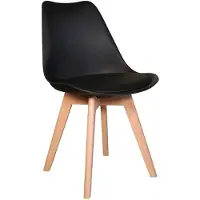 Lizzely Garden & Living Eetkamerstoel zwart met zitvulling kuipstoel