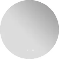 Vente-unique Ronde badkamerspiegel zonder kader – Anticondens – Met ledverlichting – Diameter 90 cm – ROMULA