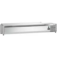 Bartscher Opzetkoelvitrine ED3-1501 - 5x1/3 GN + 1x1/2 GN - 0°C-10°C - RVS Deksel - 1500x395x290mm