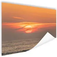 PosterMonkey Poster Zonsondergang in de zee - 180x120 cm XXL