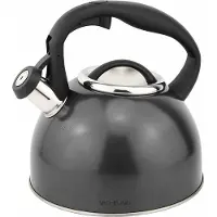 Michelino Fluitketel 2,5 Liter – Waterketel RVS – Theeketel – Zwarte Fluitketel – Geschikt voor Inductie – Waterkoker voor Fornuis