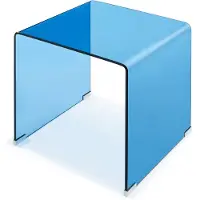 En.casa Bijzettafel Varlofrek gehard glas 50x50x50 cm blauw []