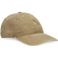 Manfield - Dames - Washed groene pet met hartje - Maat 1