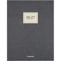 Brepols agenda 2026-2027 - A4 ESSENZ - Schoolagenda - 16 maanden - 1 week per 2 pagina's - Semi-soepele omslag - Weekoverzicht - Antraciet - 21 x 27 cm