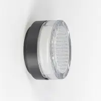 Ks Verlichting opbouwspot - Mason - wandlamp - plafondlamp - zwart - Ø13cm - LED - aluminium - glazen venster