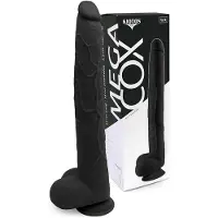 Vuxen - Mega Dildo XXL 43 x 5.5 cm - Zwart