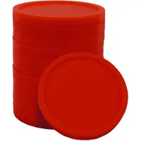 Combicraft kleinere blanco plastic munten rood - Ø23mm - 100 stuks