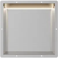 Guido Gusto RVS Inbouwnis 30x30x7cm met tegelflens en RGB verlichting