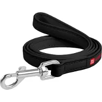 Waudog Design #I Love My Dog Hondenriem / Hondenlijn - Echt Leder - Zwart - Breedte: 2,5 cm - Lengte: 122 cm - Geschikt voor grote honden