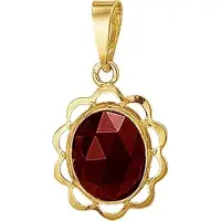 Trendjuwelier huiscollectie Hanger Geelgoud Granaat