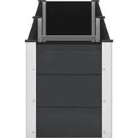 vidaXL Verhoogde plantenbak, zwart, 250 x 50 x 54 cm, gemaakt van WPC en aluminium
