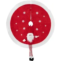 Atmosphera Kerstdecoratie kerstboomrok - Ø90cm - Rood