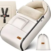 Kidiz Voetenzak voor Autostoeltje en Buggy met Ritssluiting - Baby Slaapzak Deken voor Maxi-Cosi & Wandelwagen / Kinderwagen - Beige