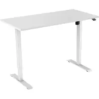 Euroseats Active zit sta bureau elektrisch - 140 x 80 cm - bureau wit - ergonomisch bureau - verstelbaar bureau