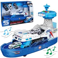 Woopie Interactieve Politie Patrouilleboot - Schaal 1:16 + 3 Auto's - UNI