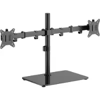 Gembird MS-D2ST-01 Dubbele monitor bureaustandaard (draaien, kantelen, zwenken), 17"-32", tot 9 k...