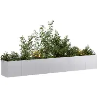 vidaXL Plantenbak 40x80x80 cm gegalvaniseerd staal