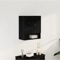 vidaXL Wandkast 60 x 30 x 70 cm Bewerkt hout Zwart Eiken