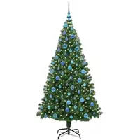 vidaXL Kunstkerstboom Groen 180 cm PVC en Staal en Kunststof