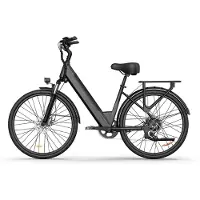 SmartAI Elektrische fiets - Actieradius 80km - Verwijderbare batterij 36V13Ah - Motor 250W - Shimano 7 versnellingen - 26 Inch City Commuter EBike - Zwart
