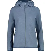 CMP - Women's Striped Jacquard Jacket Fix Hood - Fleecevest 34, grijs