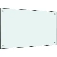 vidaXL Spatschermen keuken 2 st 80x40 cm gehard glas wit