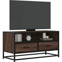 vidaXL Tv-meubel 80x34,5x40 cm bewerkt hout en metaal zwart