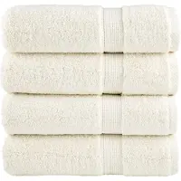 vidaXL Handdoeken SOLUND 4 st 600 g/m² 100x200 cm crèmekleurig