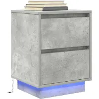 vidaXL Nachtkastje met LED-verlichting 38x34x65 cm wit