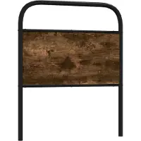 vidaXL Vervangend hoofdbord 90 cm staal en bewerkt hout gerookt eikenkleurig