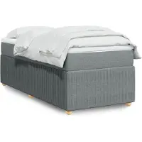 vidaXL Boxspring met matras stof crèmekleurig 120x200 cm
