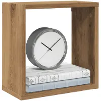 vidaXL Wandschappen kubus 4st 100x15x30cm bewerkt hout artisanaaleiken