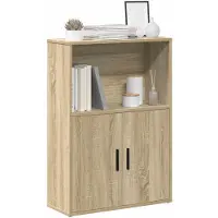 vidaXL Boekenkast 60x24x85 cm bewerkt hout grijs sonoma eikenkleurig