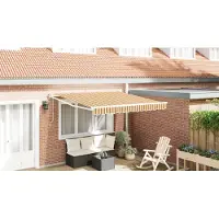 vidaXL Uitschuifbare luifel Meerkleurig 350 x 250 cm