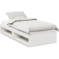 vidaXL Bedbank met matras wasbruin 100x200 cm massief grenenhout