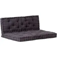 vidaXL Palletvloerkussen 120x40x7 cm katoen antraciet