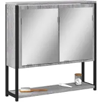 vidaXL Spiegelkast Oudhout 60 x 16 x 60 cm Bewerkt hout