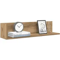 vidaXL Wandschappen 2 st 75x16,5x16,5 cm bewerkt hout wit