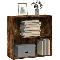 vidaXL Boekenkast 80x30x189 cm bewerkt hout gerookt eikenkleurig