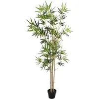 vidaXL Kunstmatige Bamboe Boom Groen 75,5 x 18 x 175 cm Stof en Bamboe