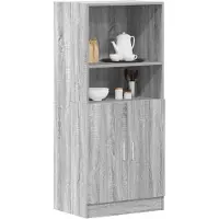 vidaXL Keukenkast 57x41,5x131,5 cm bewerkt hout gerookt eikenkleurig