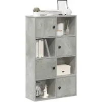 vidaXL Boekenkast 89x24x101,5 cm bewerkt hout betongrijs