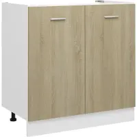 vidaXL Onderkast met lade 40x46x81,5 cm bewerkt hout betongrijs