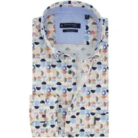 Giordano Overhemd blauw met button-down kraag en borstzak